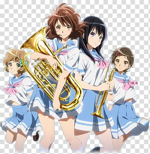 Sound! Euphonium Anime Kyoto Animation K-On!, tuba, black Hair, manga png |  PNGEgg