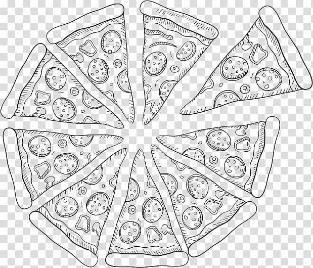 Free: Pizza Pizza Line art Drawing Sketch, pizza transparent background PNG  clipart 