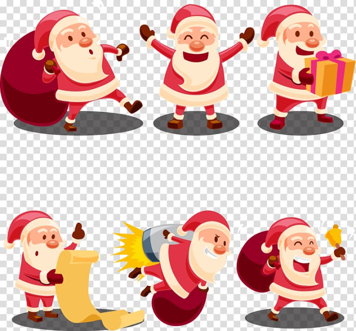 Free: Christmas ornament Gift , Cartoon Santa Claus giving gifts grandfather  transparent background PNG clipart 