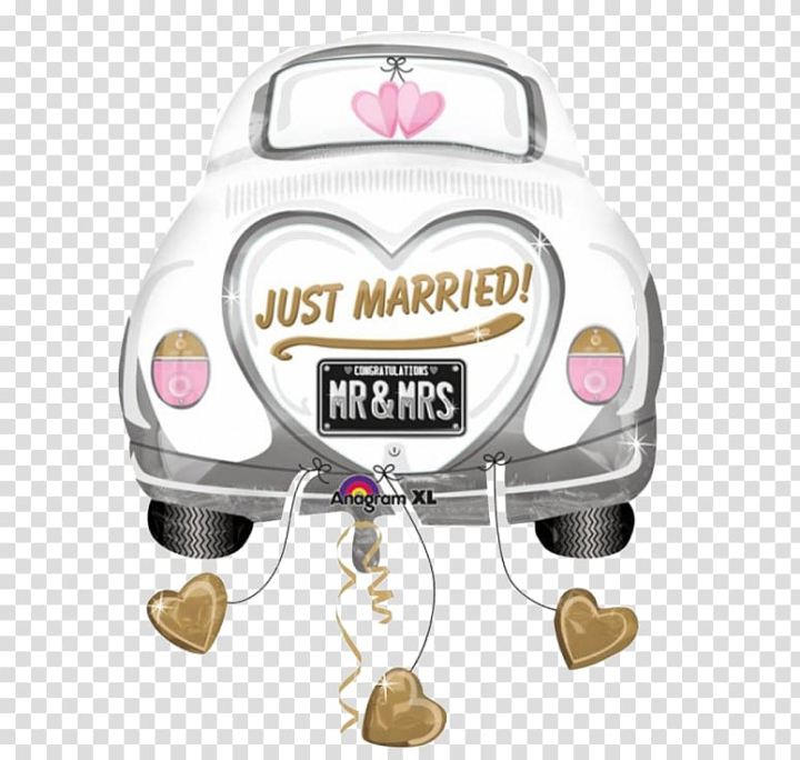 Just Married Car PNG Transparent Images Free Download, Vector Files