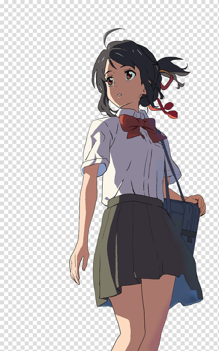 Free: Female black haired anime character, Taki Tachibana Mitsuha Miyamizu  Anime Futaba Miyamizu Film, Anime transparent background PNG clipart -  nohat.cc