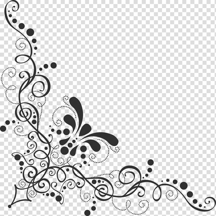 Free: Gray flower border illustration, Baroque Ornament Lace , pattern  corner transparent background PNG clipart 
