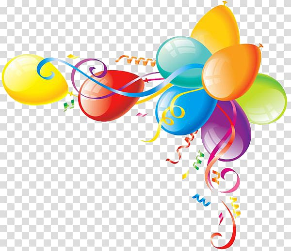 Free: Assorted-color balloons border, Birthday Party Balloon
