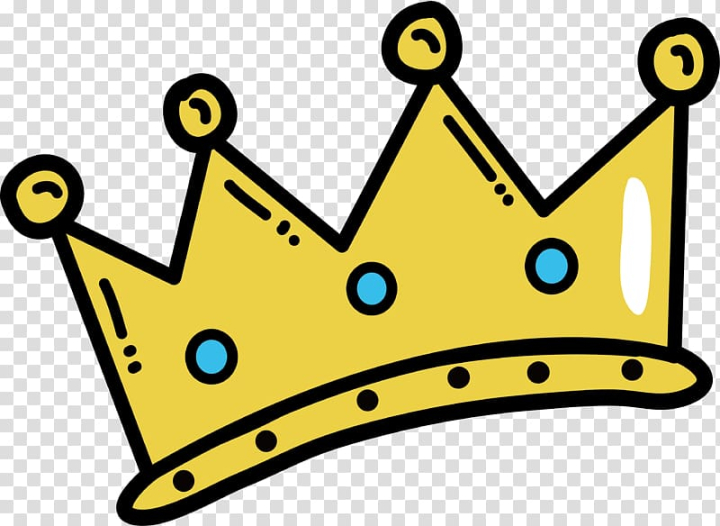 Free: Yellow crown illustration, Hand painted cartoon crown transparent  background PNG clipart 