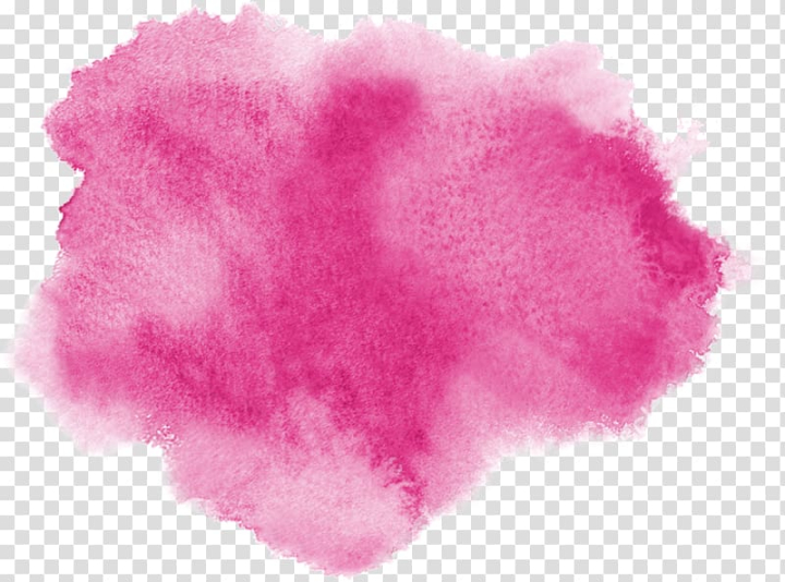 Free: Watercolor painting , dark pink watercolor texture transparent  background PNG clipart 
