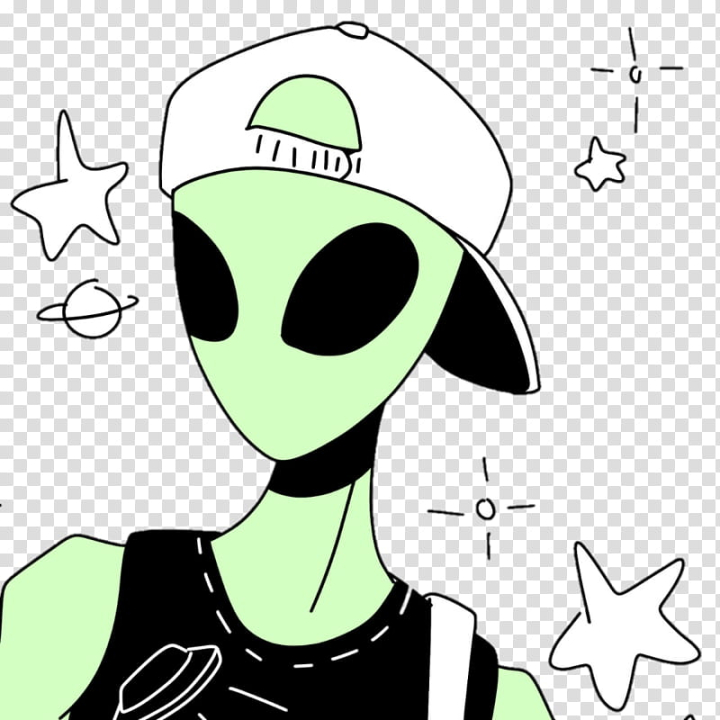 green,aesthetic,alien,wearing,white,cap,animated,illustration,textures,grunge,tumblr,png clipart,free png,transparent background,free clipart,clip art,free download,png,comhiclipart