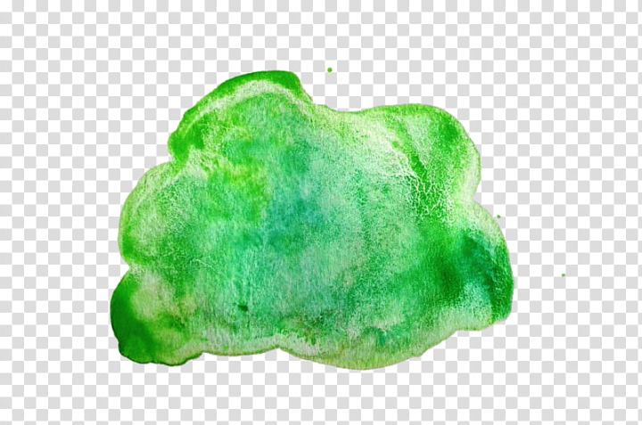 Free: Watercolor , green slime transparent background PNG clipart