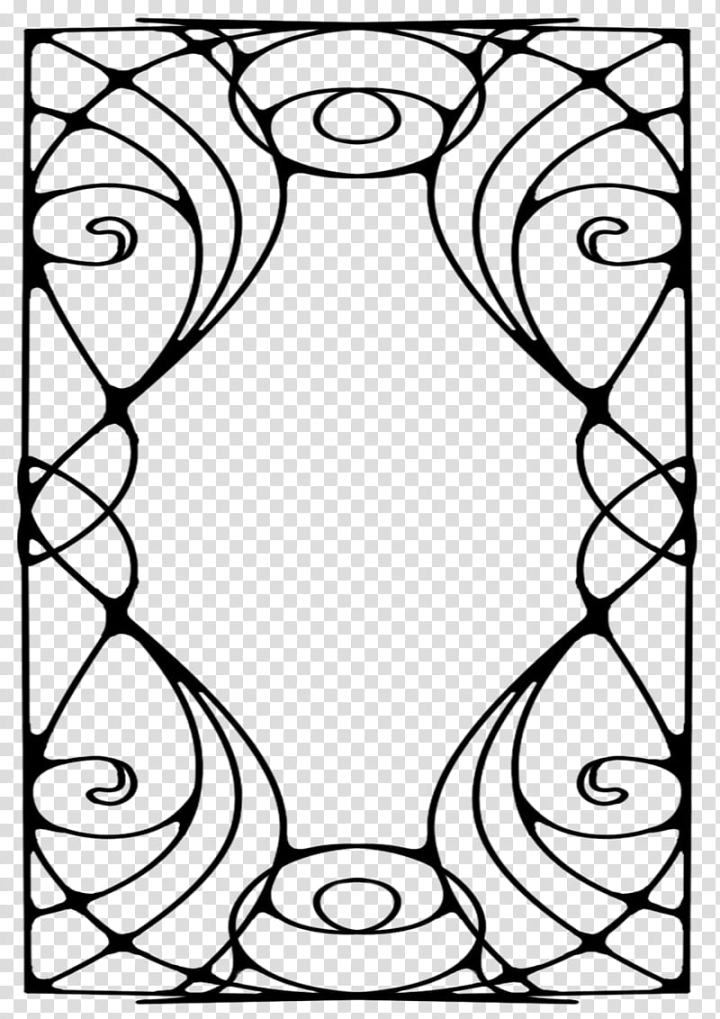 Free: Nouveau frame , black border illustration transparent background ...