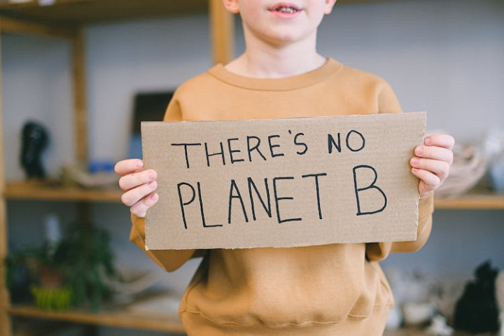 boy,cardboard,eco friendly,environmentally friendly,holding,kid,message,mothernature,text,unrecognizable,words