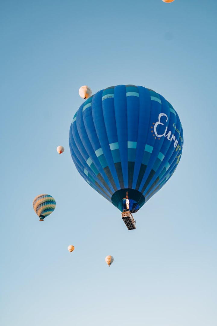 aircraft,hot air balloons,sky,vertical shot