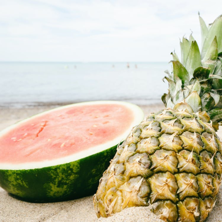 beach,beachlife,blur,close-up,delicious,diet,exotic,food,fresh,freshness,fruits,health,healthy,horizon,juicy,nutritious,ocean,people,pineapple,refreshment,sand,sea,summer,sweet,swimming,tasty,tropical,tropical fruits,vitamins,water,watermelon