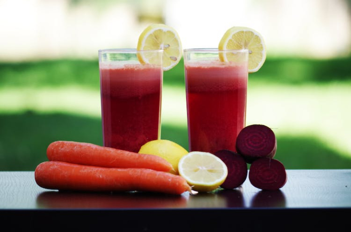 beetroots,beverages,carrots,cold,diet,drinks,food,freshness,fruits and vegetables,glasses,healthy,juice,juicy,lemons,nutrition,refreshment,sweet
