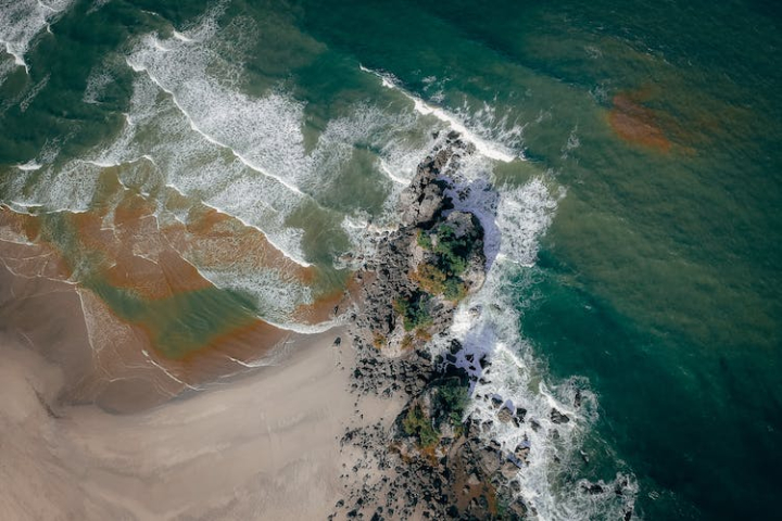 aerial shot,ayl,beach,colors,dayll,island,landscape,ocean,rocks,sea,seashore,summer,sun,surf,travel,turquoise,water,wave,wet