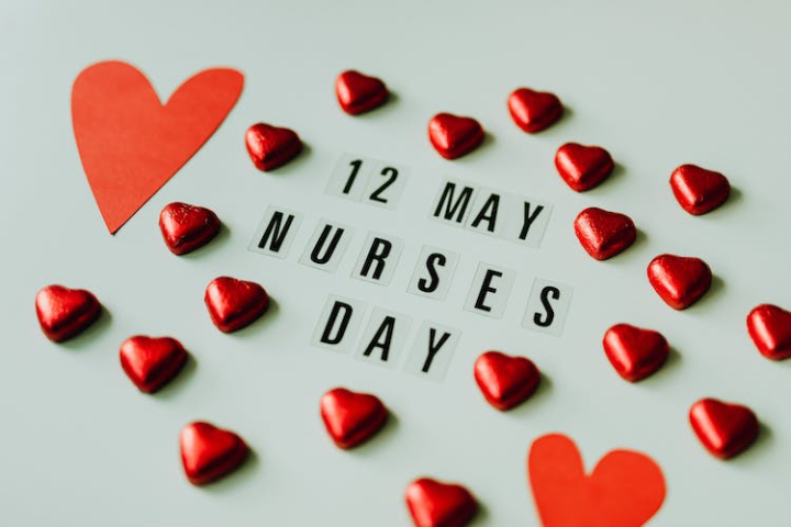 12 may,affection,celebration,communication,concept,display,font,heart,hearts,information,letters,message,nurse,nurse day,nurses day,sign,text