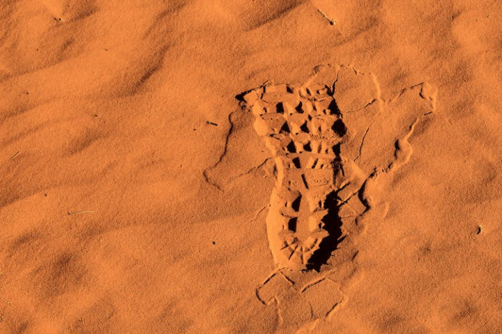 arid,barren,desert,dirt,dry,empty,foot,footprint,landscape,nature,outdoors,sand,sandy,soil