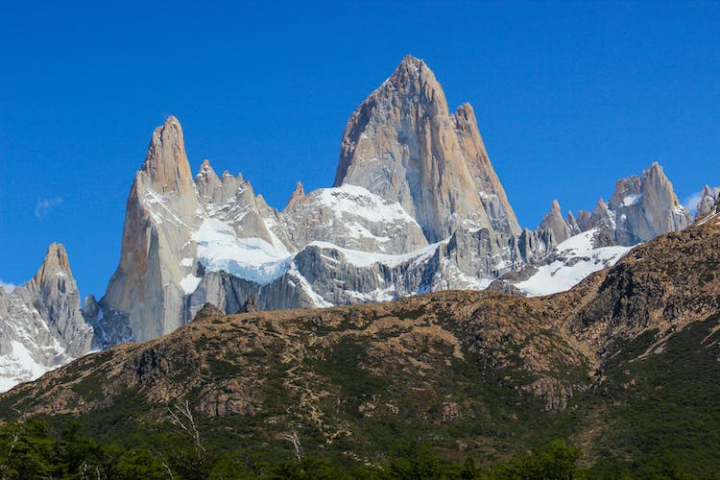 argentina,climb,fitz roy,glacier,high,hike,ice,landscape,low angle shot,mountain,mountain hiking,mountain peak,outdoors,patagonia,pinnacle,rock,scenic,snow,travel,valley,wallpaper,winter