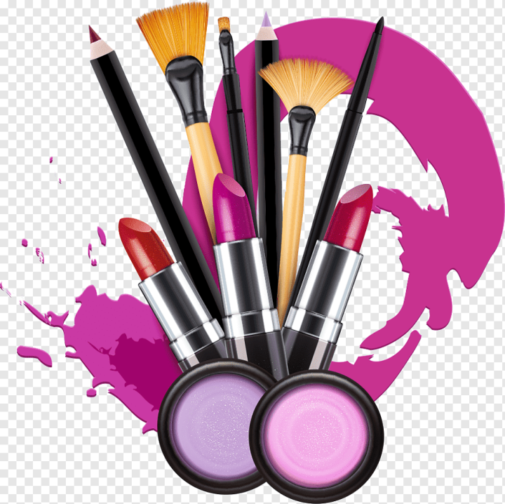 Free: Cosmetics Lipstick Make-up artist graphy, Makeup, makeup brush and  assorted-color lipstick, ink, perfume, happy Birthday Vector Images png -  