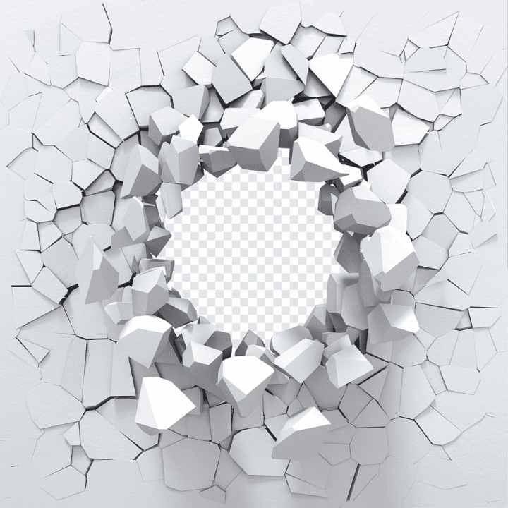 Modern And Creative Abstract 3D Cracked Wall Background For