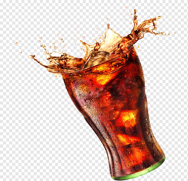 Free: Soft drink Coca-Cola Juice Milkshake, Coke, clear drinking glass  filled with beverage drink illustration, food, drop, the CocaCola Company  png 