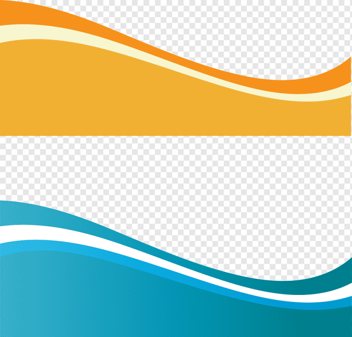 Free: Euclidean, dynamic wave, two teal and yellow wave artwork, template,  blue, angle png 