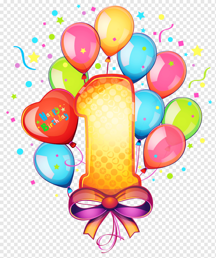 Free: Birthday cake, 1 birthday, happy 1st birthday, food, happy Birthday  To You, balloon png 