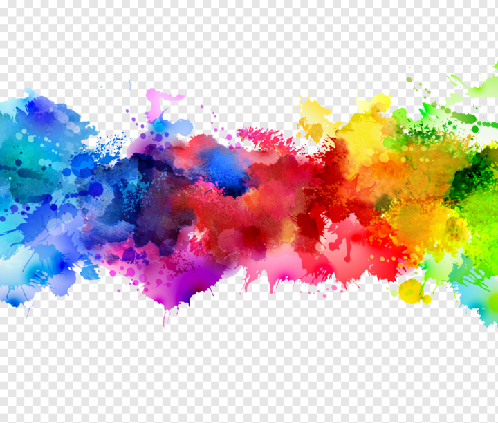 Download Unique Laptop Rainbow Splatter Background Wallpaper