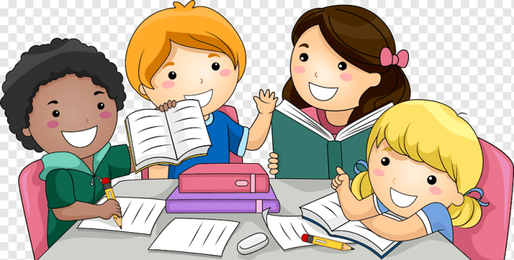 Free: Child, Students, group of children studying illustration, class,  reading, people png 