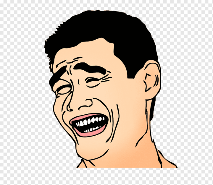 Meme , crying troll face illustration transparent background PNG