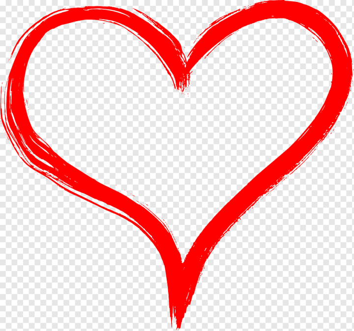 Love Heart Outline PNG Images, Love Heart, Heart Vector, Red PNG