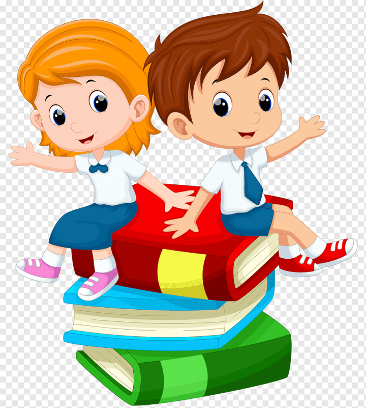 Free: Student Cartoon, kids, child, people, reading png 