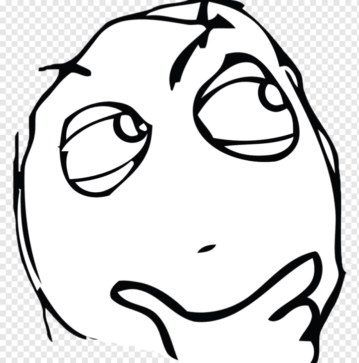 Thinking guy meme face for any design Royalty Free Vector