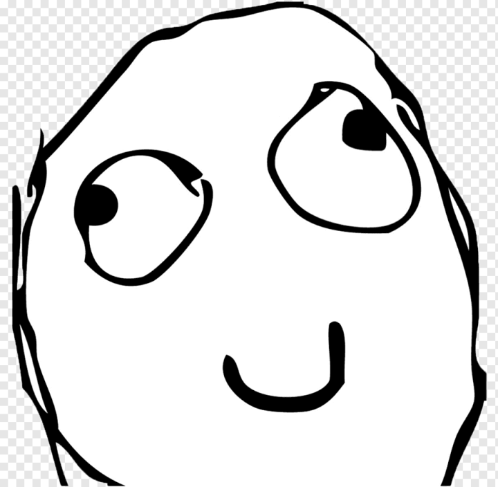 Troll Face Thinking - Thinking Meme Face Png, Transparent Png is