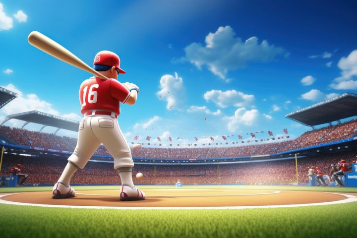 baseball stadium,baseball bat illustration,3 dimensional,3d,3d backdrop,3d illustration,3d rendering,adult,athlete,backdrop,background,ball,rawpixel