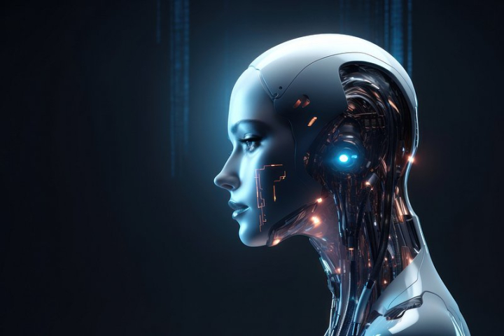 robot head,technology,robot illustration,robot face,blue background minimal,robot technology,futuristic background,portrait,human robot,robot background,3 dimensional,3d,rawpixel
