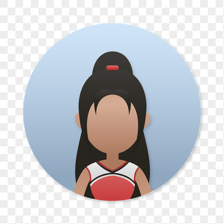 cheerleader,cheerleader avatar,profile pics art png,profile picture,profile pic,portrait transparent,avatar,avatar png,cartoon,casual,character,circle,png,rawpixel
