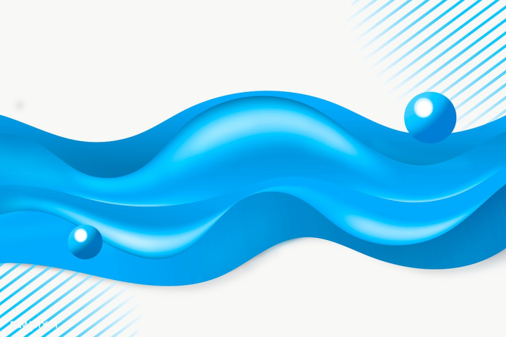 Abstract color blue wave design element. Blue wave background. Blue  transparent wave
