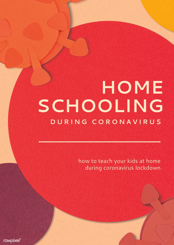 Free: Homeschooling during coronavirus pandemic poster template mockup |  Free illustration - 2307234 
