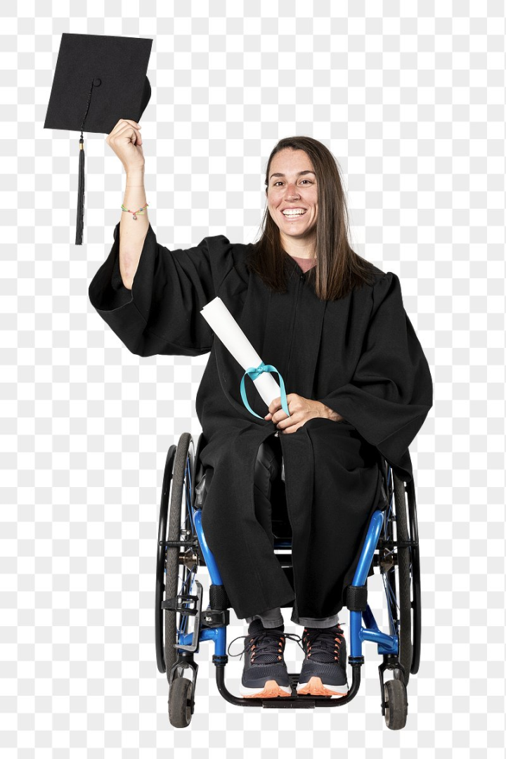 disability,graduation,wheelchair,disabled person,wheelchair png,youth,student png sitting,disabled student,sitting,graduation cap,graduate png,disabled school,png,rawpixel