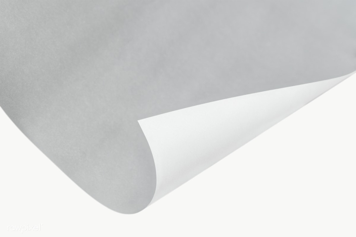 Free Photo  Blank white rolled chart paper on a gray background