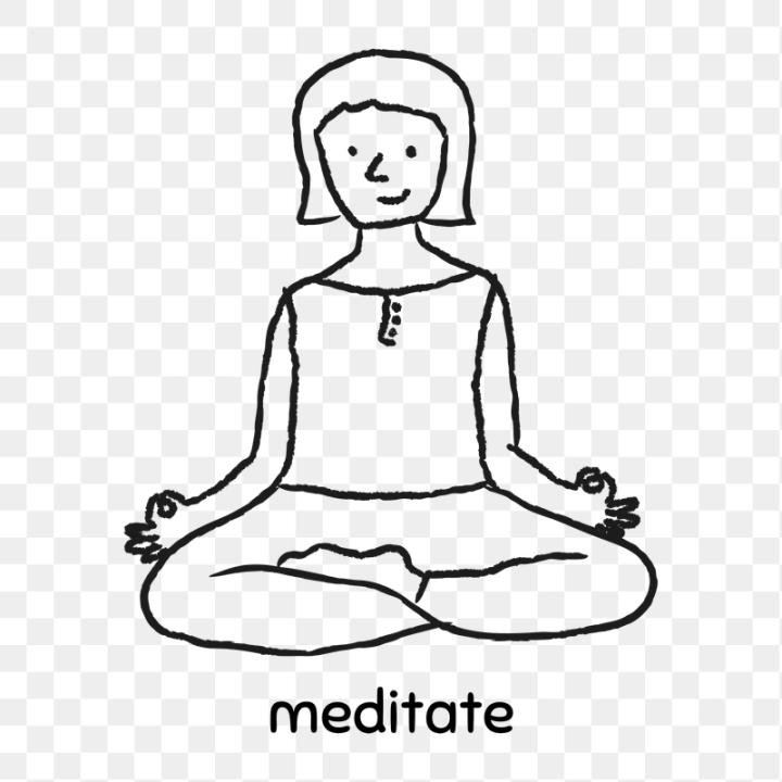 meditation,yoga,meditate,doodle,workout,activity stickers,calm png,meditation pose,self care,mental health,mental health png,motivation,png,rawpixel