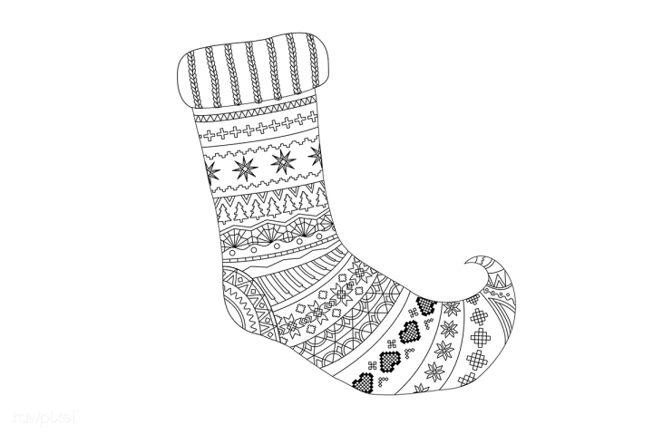 Christmas Socks Drawing PNG Transparent Images Free Download | Vector Files  | Pngtree