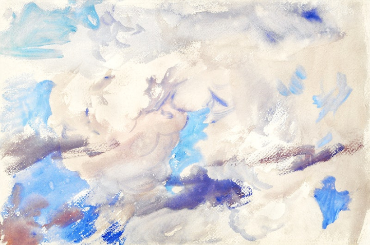 clouds,watercolor,sky,art,painting,john singer sargent,vintage,public domain,illustration,impressionism,drawing,watercolor backgrounds,rawpixel