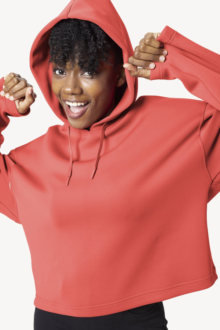 black woman,hoodie mockup,fashion,sportswear mockup,womens hoodie,hoodie,red,fashion design style,apparel mockup,apparel,clothes mockup woman,fashionable african american,rawpixel