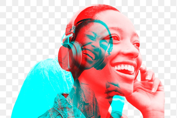music,headphones,people happy,music png,sound,song,african american,technology,happy person,listening music,double color exposure effect,streaming,png,rawpixel