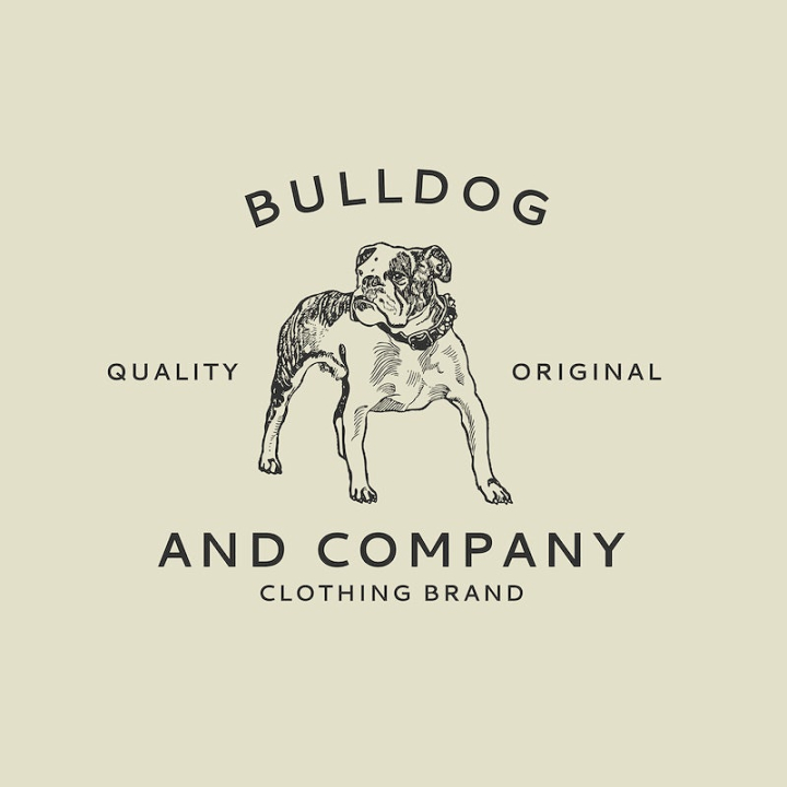 dog,bulldog,logo,dog drawing,vintage,vintage dog,vintage labels,clothing logo,bulldog illustration,animal,logo template,pencil,rawpixel