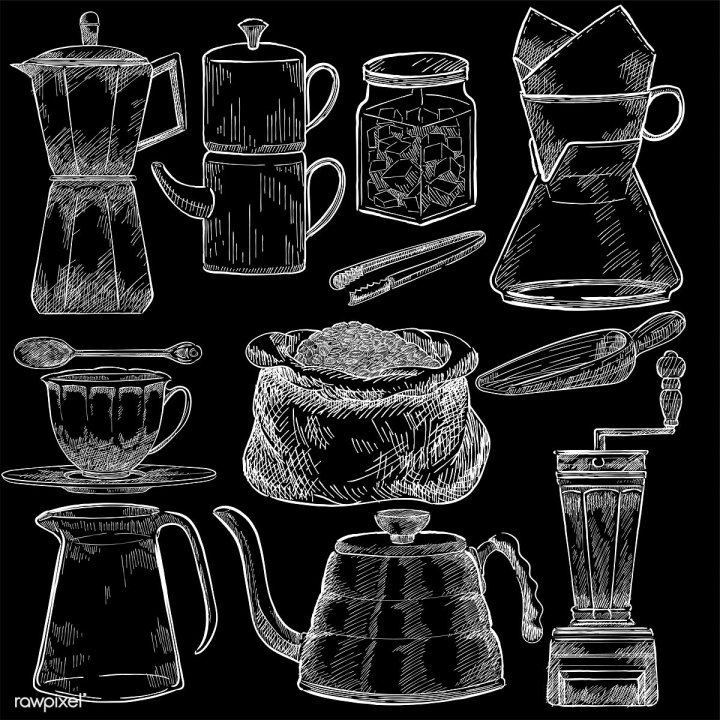 Free Vectors  Coffee dripper cafe coffee utensils