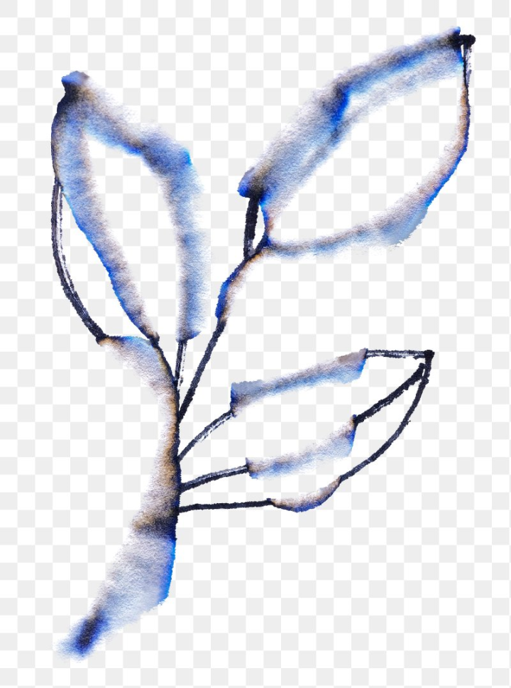 blue leaf,rawpixel,leaf,watercolor,blue,png,aesthetic,leaf watercolor,abstract,chromatography,png elements,blue png,paint