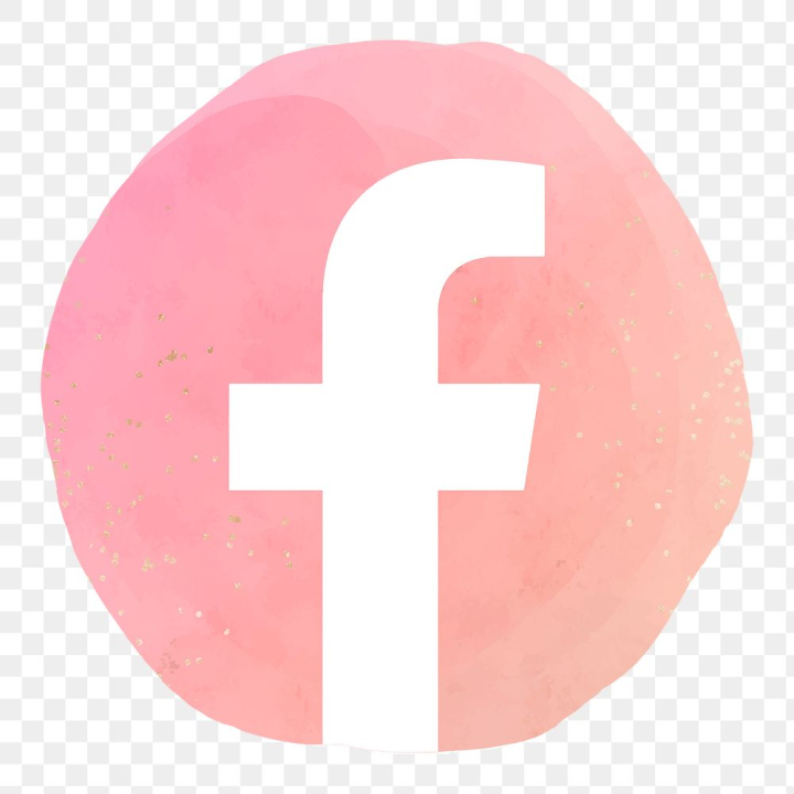 sticker,watercolor,logo,pink,icon,png,circle,red,facebook,social media,badge,branding,rawpixel