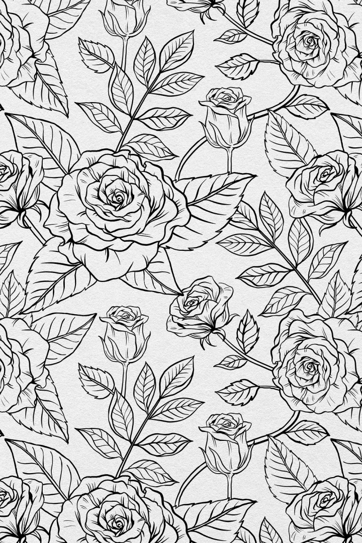 black and white pattern,aesthetic background,background,black,black & white graphic,blank space,botanical,copy space,copyspace,design,design element,design resource,rawpixel