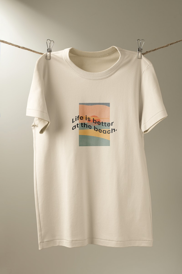 Free: Beige t-shirt mockup, simple apparel | Free PSD Mockup - rawpixel ...